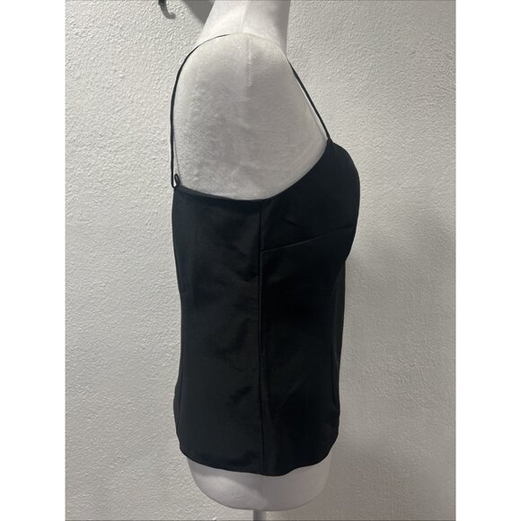 Ann Taylor Blouse 4 Spaghetti Strap Black 100% Silk Y2K - Picture 9 of 16
